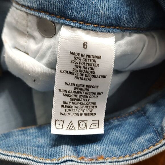 Aeropostale Seriously Stretchy High Rise Curvy Distressed Jeggings Sz 6 - Picture 11 of 13